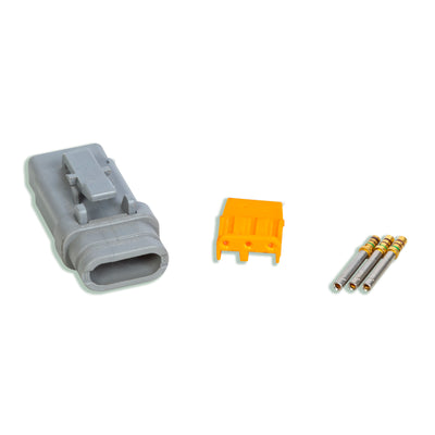 Deutsch DTM 3 Position Plug Socket, Back View