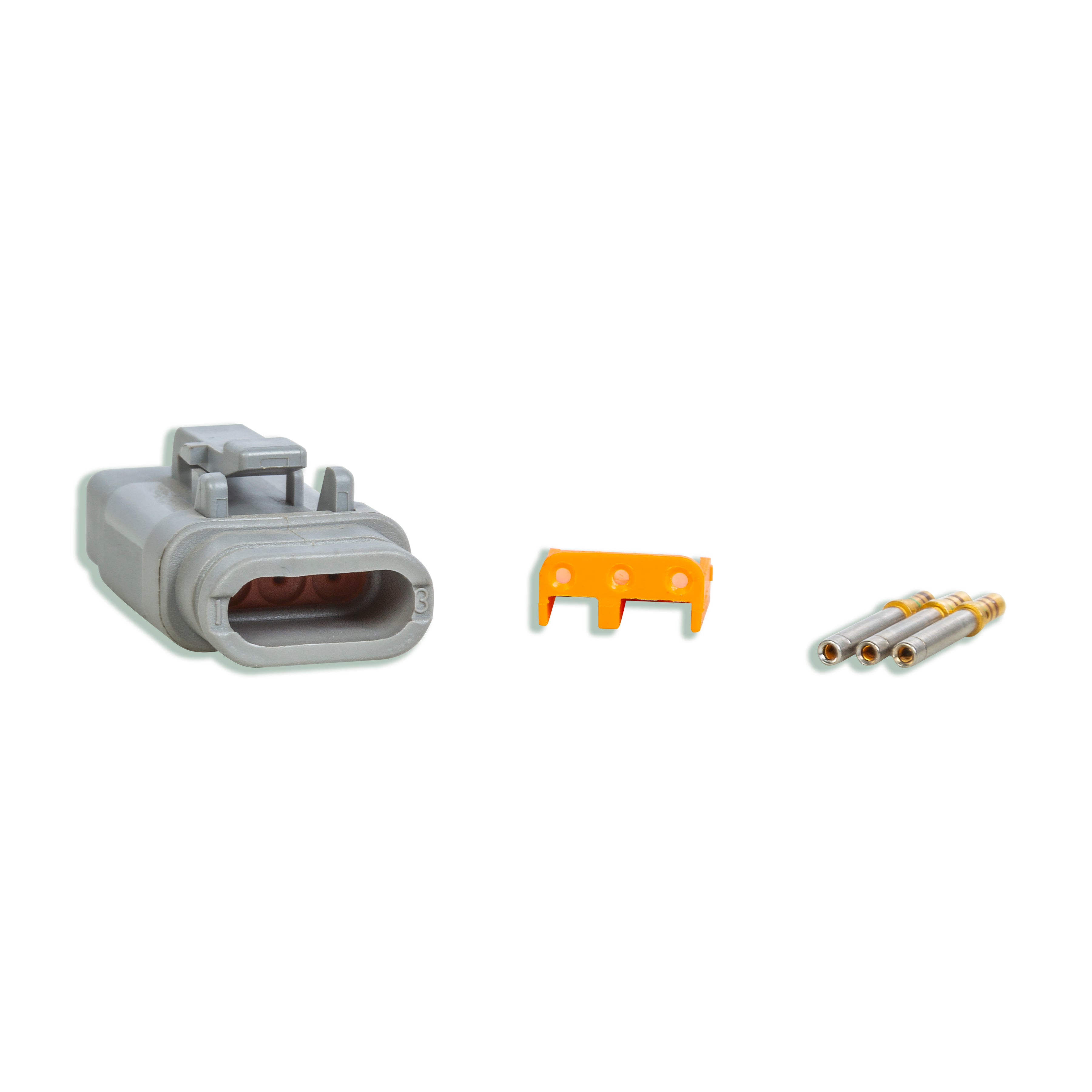 Deutsch DTM 3 Position Plug Socket, TopView