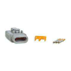 Deutsch DTM 3 Position Plug Socket, TopView