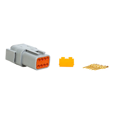 Deutsch DTM 8 Position Receptacle Pin, Back View