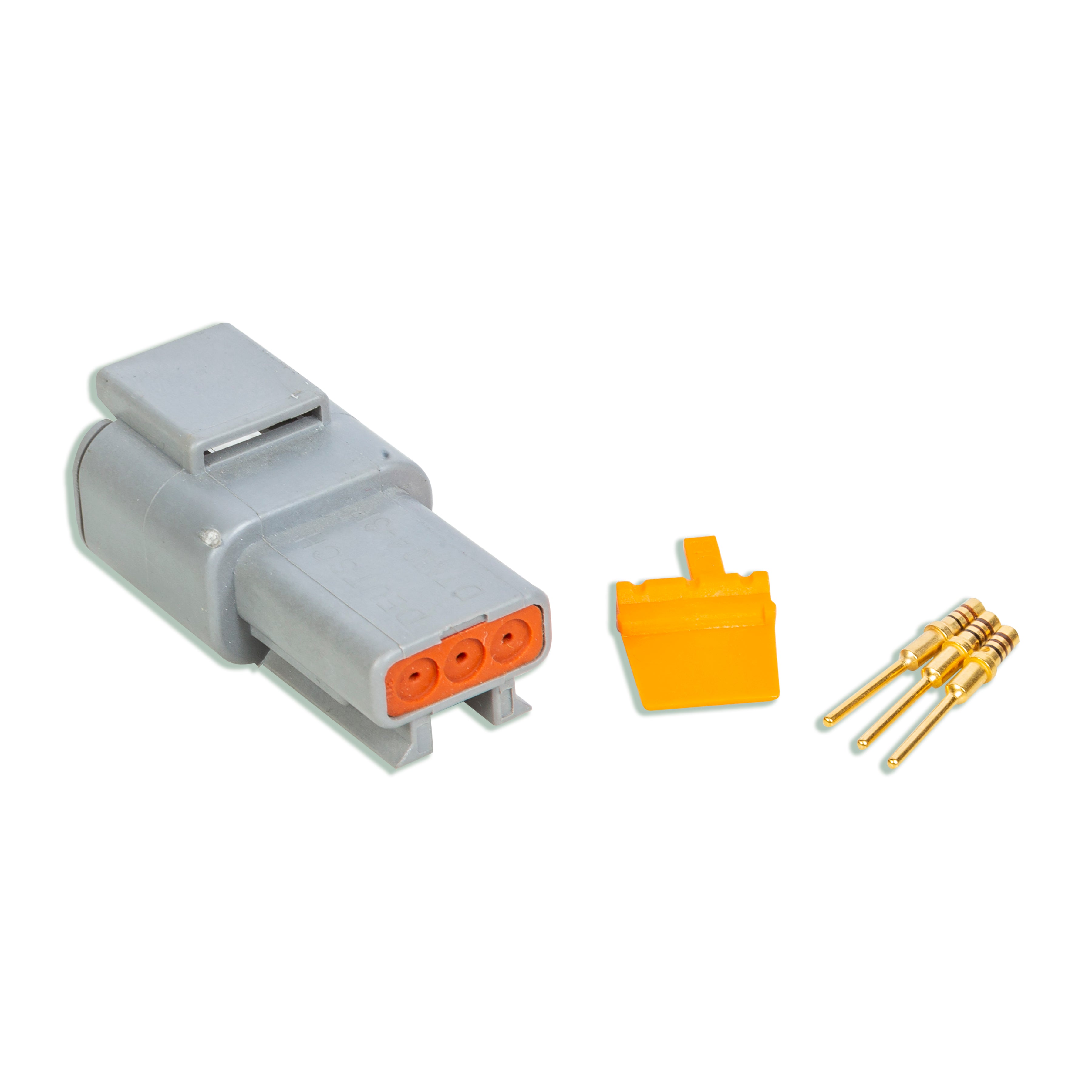 Deutsch DTM 3 Position Receptacle, Top View