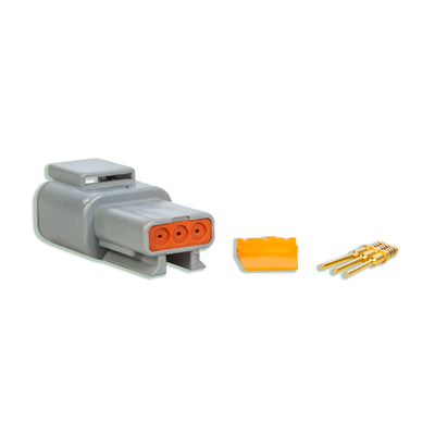 Deutsch DTM 3 Position Receptacle, Back View