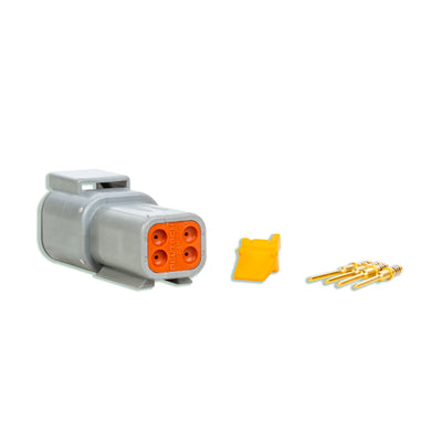 Deutsch DTM 4 Position Receptacle Ping, Back View