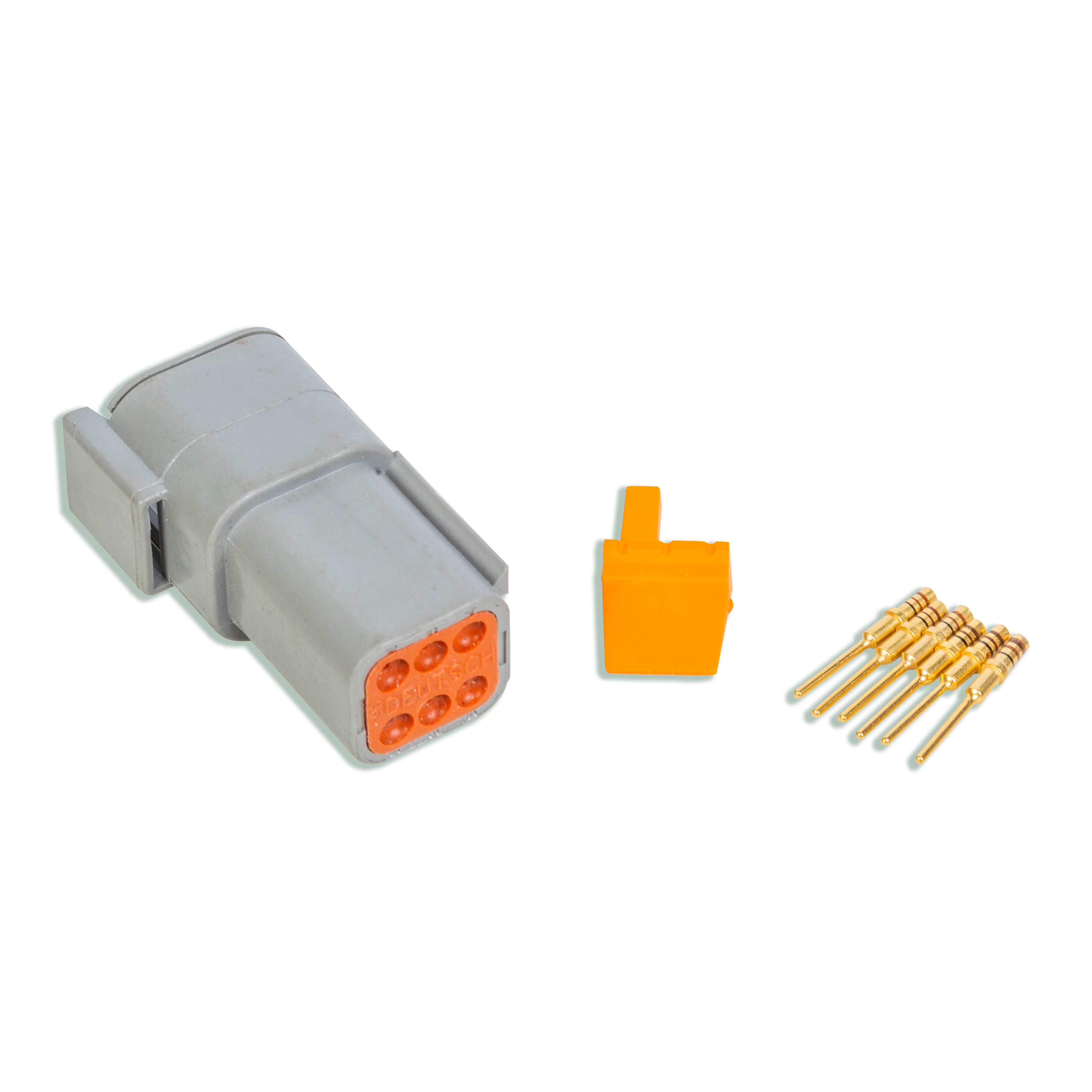 Deutsch DTM 6 Position Receptacle Pin, Top View