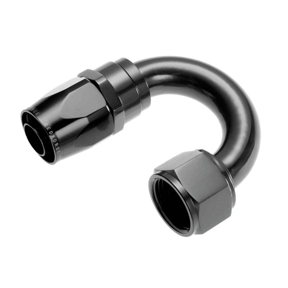 Redhorse Performance -16 AN 180 Degree Swivel-Seal Female Hose End Black Finish